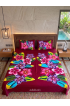 Hand Painted Rayon Bedsheet Set King Size